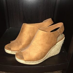 Brown, size 8 1/2 wedge heels